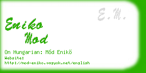 eniko mod business card