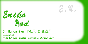 eniko mod business card